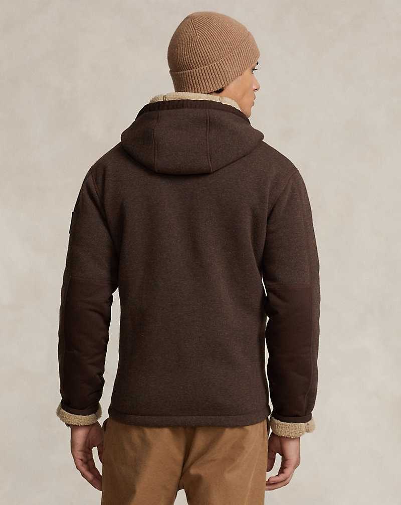 Chamarras Ralph Lauren Fleece Full-Zip Hombre Marrom | MSELKHP-21 - vista 4