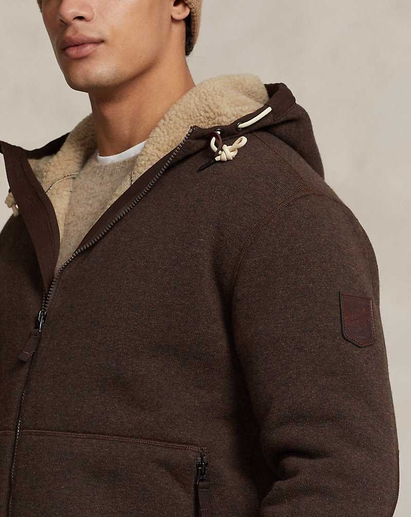 Chamarras Ralph Lauren Fleece Full-Zip Hombre Marrom | MSELKHP-21 - vista 5