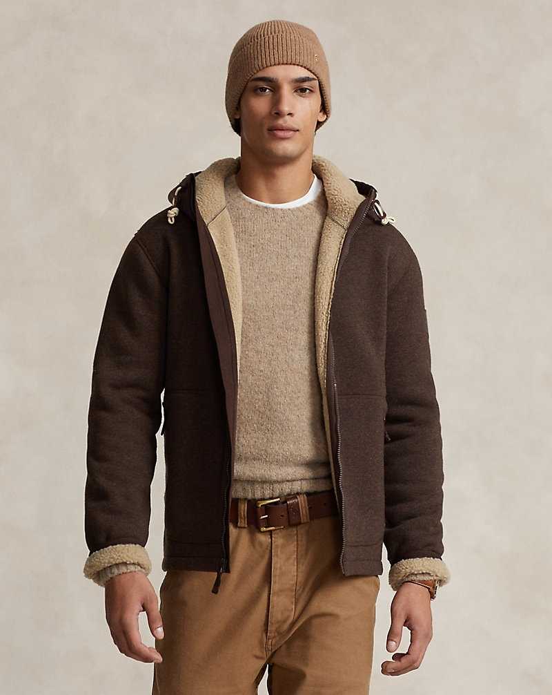Chamarras Ralph Lauren Fleece Full-Zip Hombre Marrom | MSELKHP-21 - vista 1