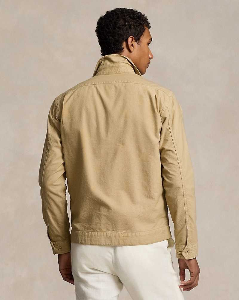 Chamarras Ralph Lauren Garment-Dyed Oxford Overshirt Hombre Surrey Tan | UMPYVSZ-84 - vista 4