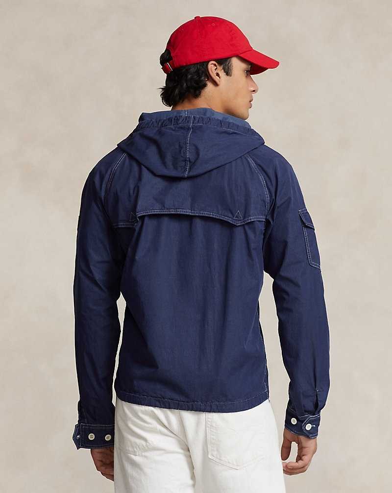Chamarras Ralph Lauren Garment-Dyed Twill Hooded Hombre Azul Marino | ZOBCKJP-86 - vista 4