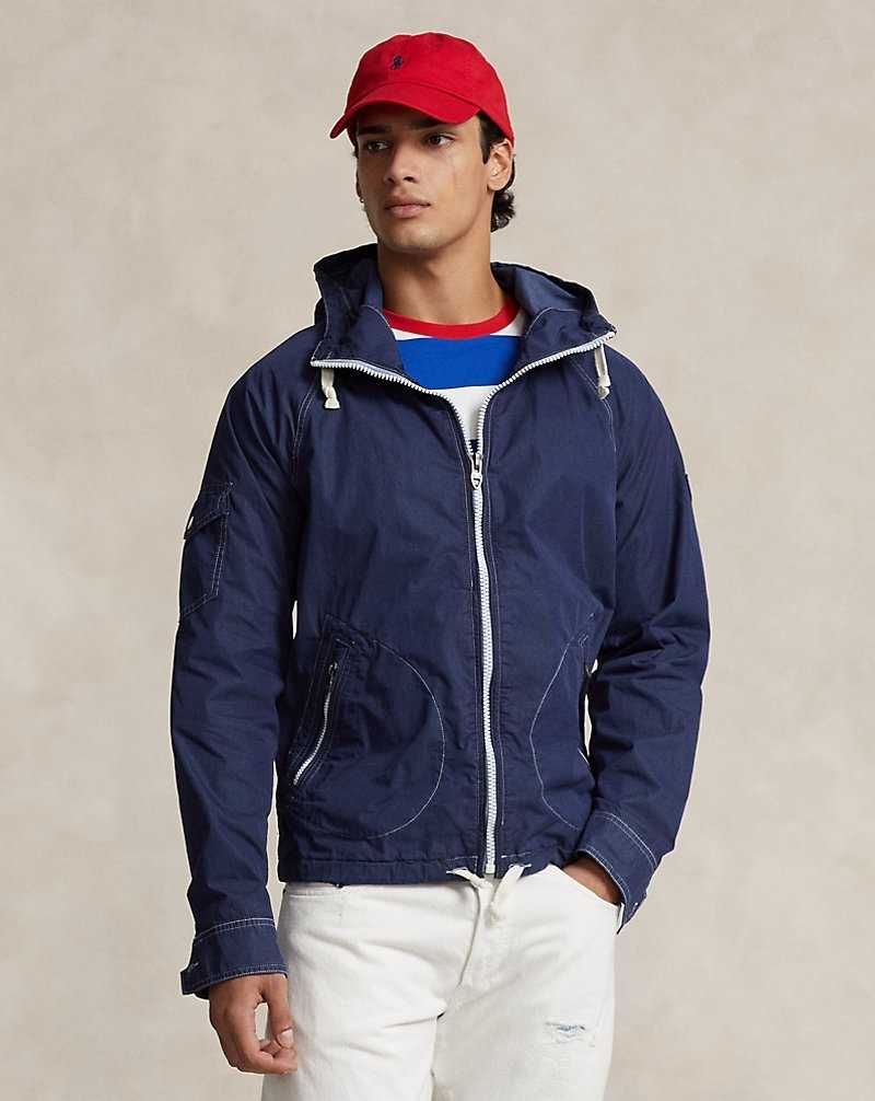Chamarras Ralph Lauren Garment-Dyed Twill Hooded Hombre Azul Marino | ZOBCKJP-86 - vista 1