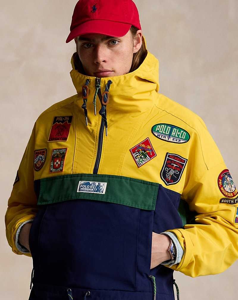 Chamarras Ralph Lauren Graphic Hooded Hombre Yellow/Green/Navy | IGKPAHN-98 - vista 5