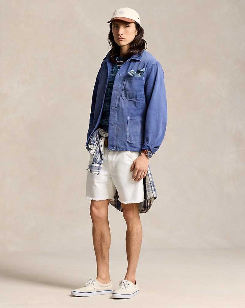 Chamarras Ralph Lauren Herringbone Utility Hombre Neptuno | OSLEAMT-41 - vista 3