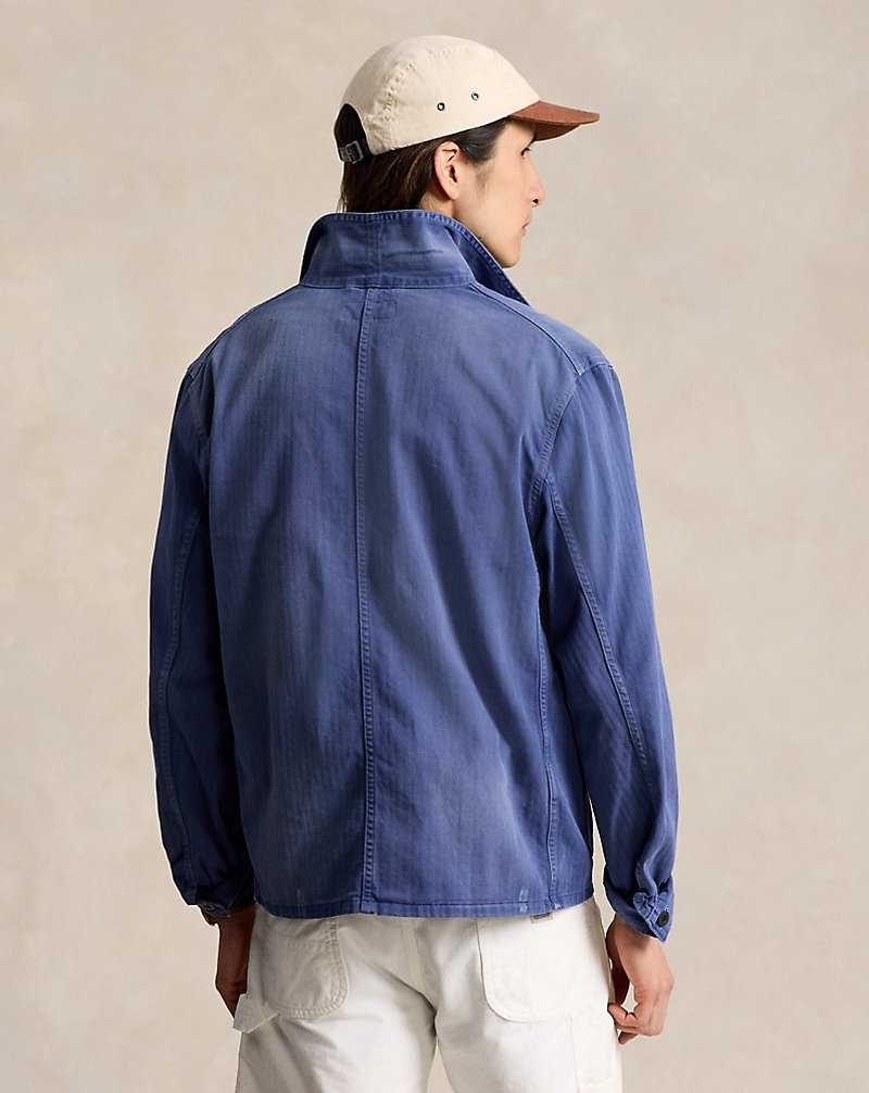 Chamarras Ralph Lauren Herringbone Utility Hombre Neptuno | OSLEAMT-41 - vista 4