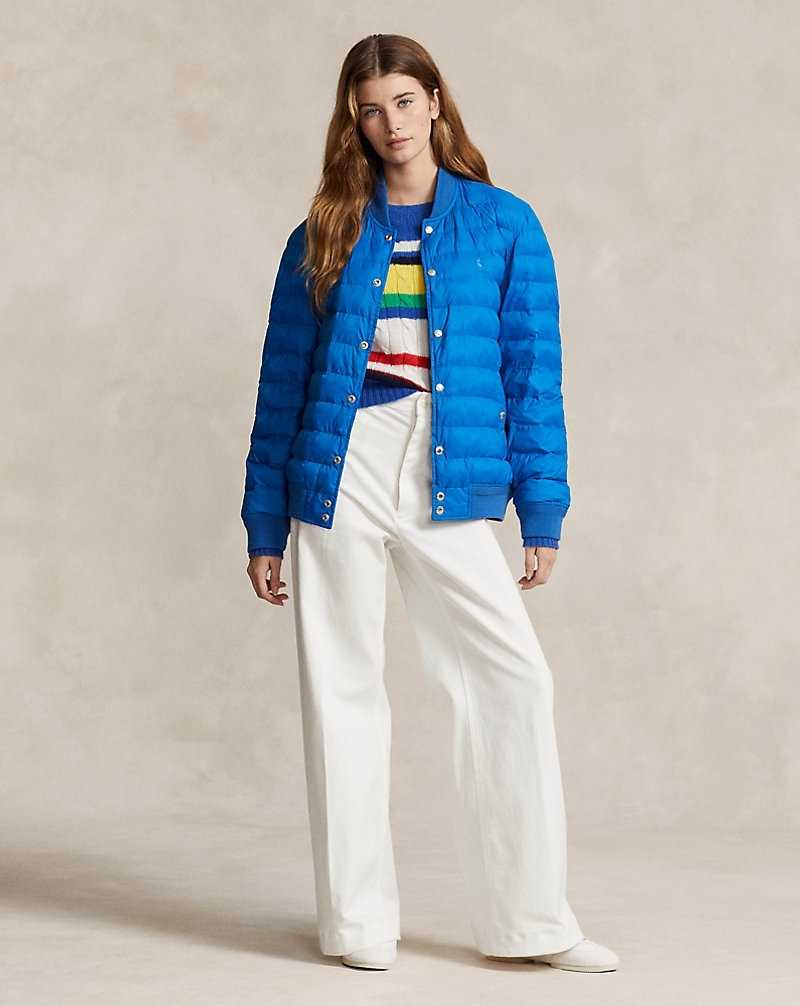 Chamarras Ralph Lauren Insulated Bomber Mujer Azules | LESUFAQ-72 - vista 3