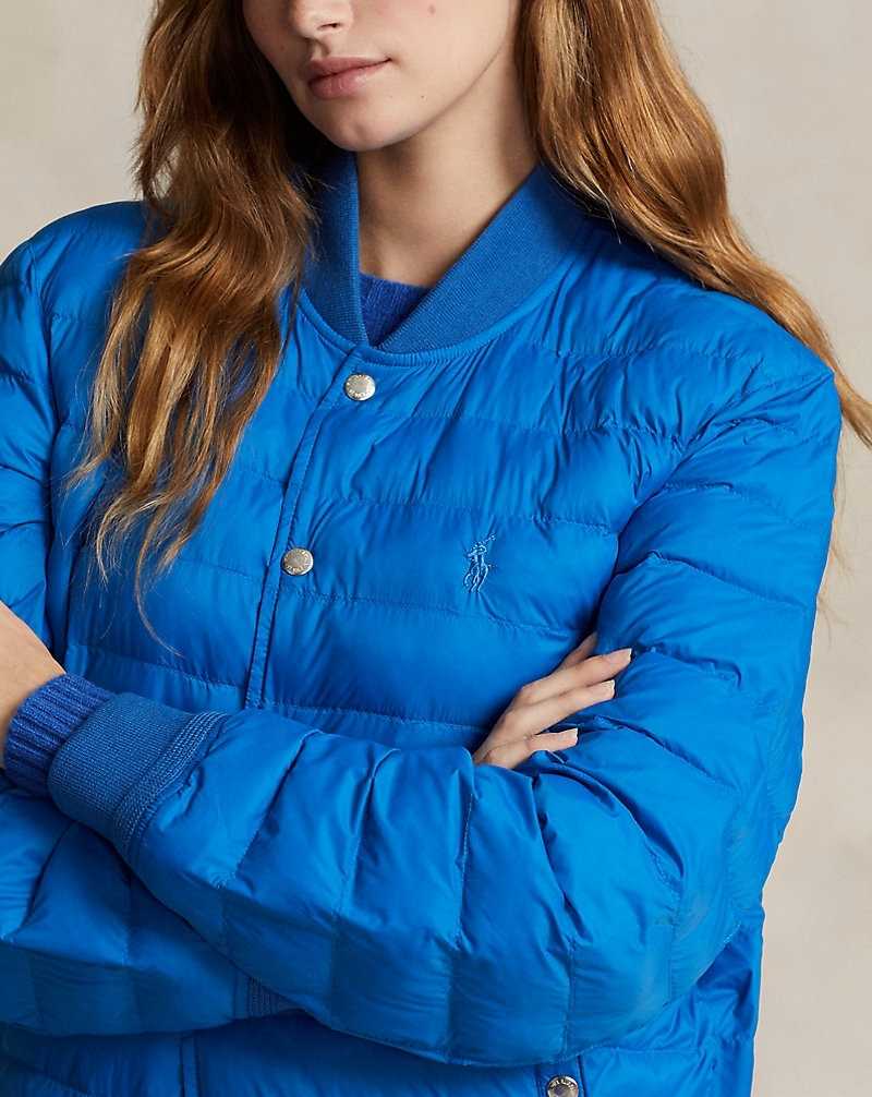Chamarras Ralph Lauren Insulated Bomber Mujer Azules | LESUFAQ-72 - vista 5