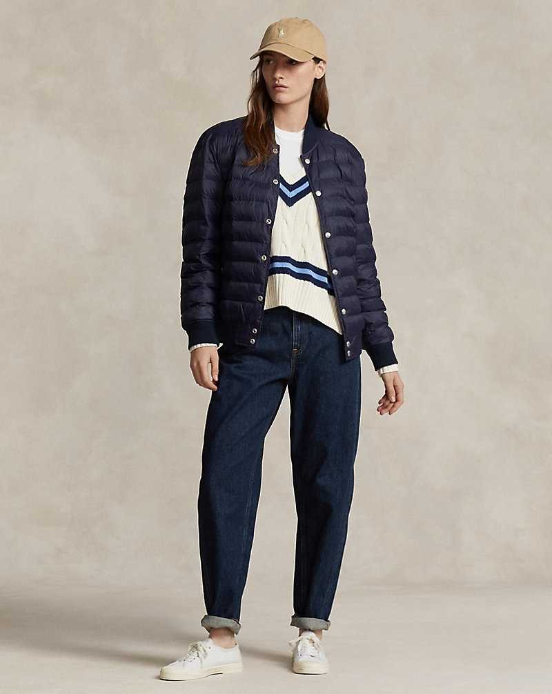 Chamarras Ralph Lauren Insulated Bomber Mujer Azul Marino | EFJTUBZ-49 - vista 3