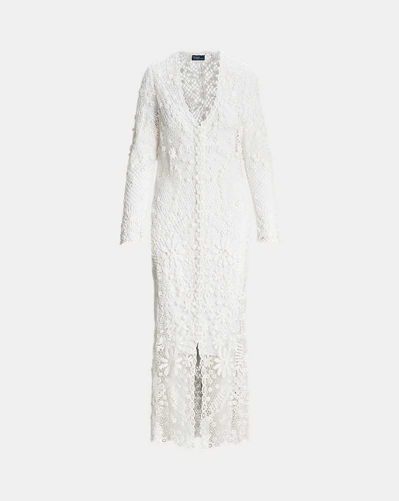 Chamarras Ralph Lauren Lace Buttoned Duster Mujer Blancos | ZHGAIYN-10 - vista 2