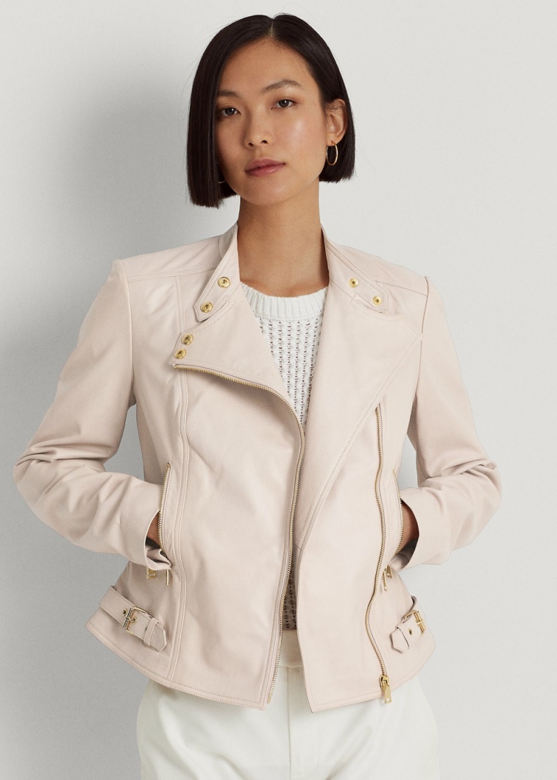 Chamarras Lambskin Moto Mujer Rosas | LHJR14568 - vista 1