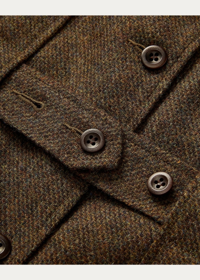 Chamarras Lana Tweed Belted Mujer Marrom | BSWO03621 - vista 2