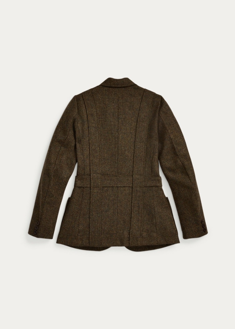Chamarras Lana Tweed Belted Mujer Marrom | BSWO03621 - vista 5