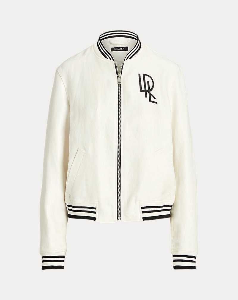 Chamarras Ralph Lauren Linen Bomber Mujer Creme | BELWSTR-08 - vista 2
