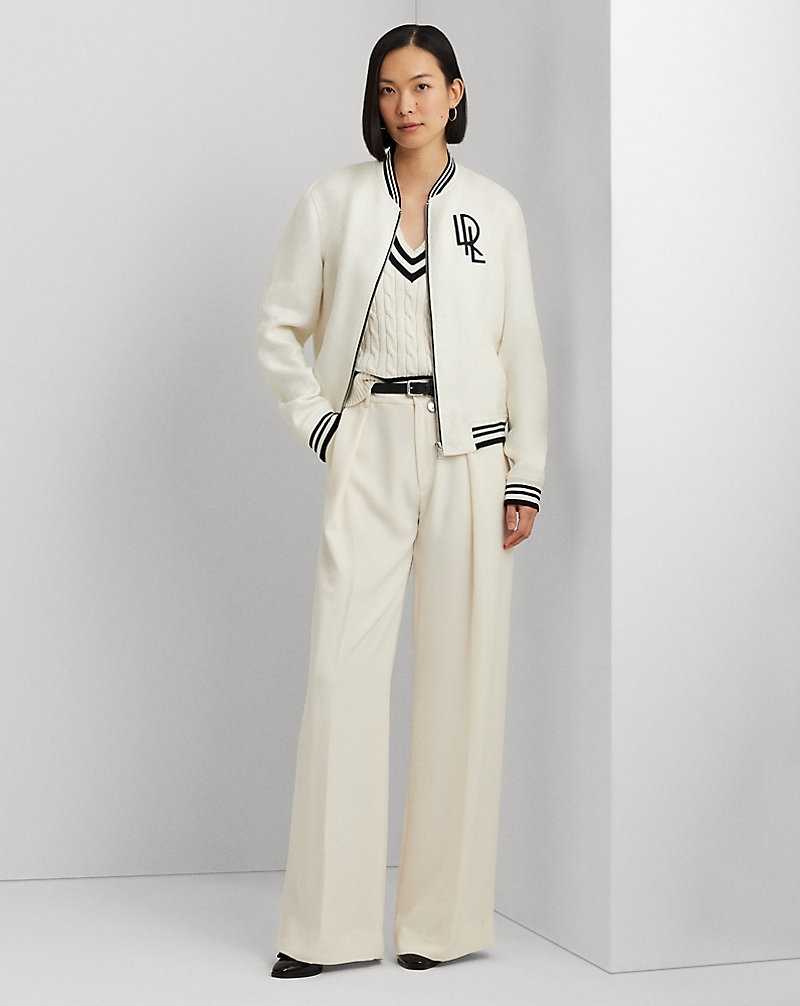 Chamarras Ralph Lauren Linen Bomber Mujer Creme | BELWSTR-08 - vista 3