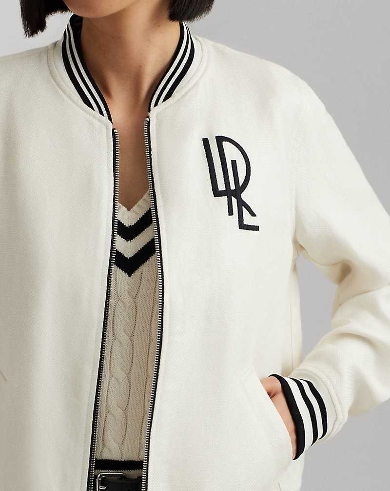 Chamarras Ralph Lauren Linen Bomber Mujer Creme | BELWSTR-08 - vista 5