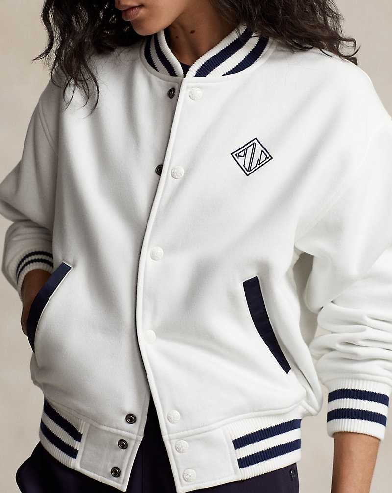Chamarras Ralph Lauren Logo Reversible Bomber Mujer Blancos | QLMIGFC-10 - vista 5