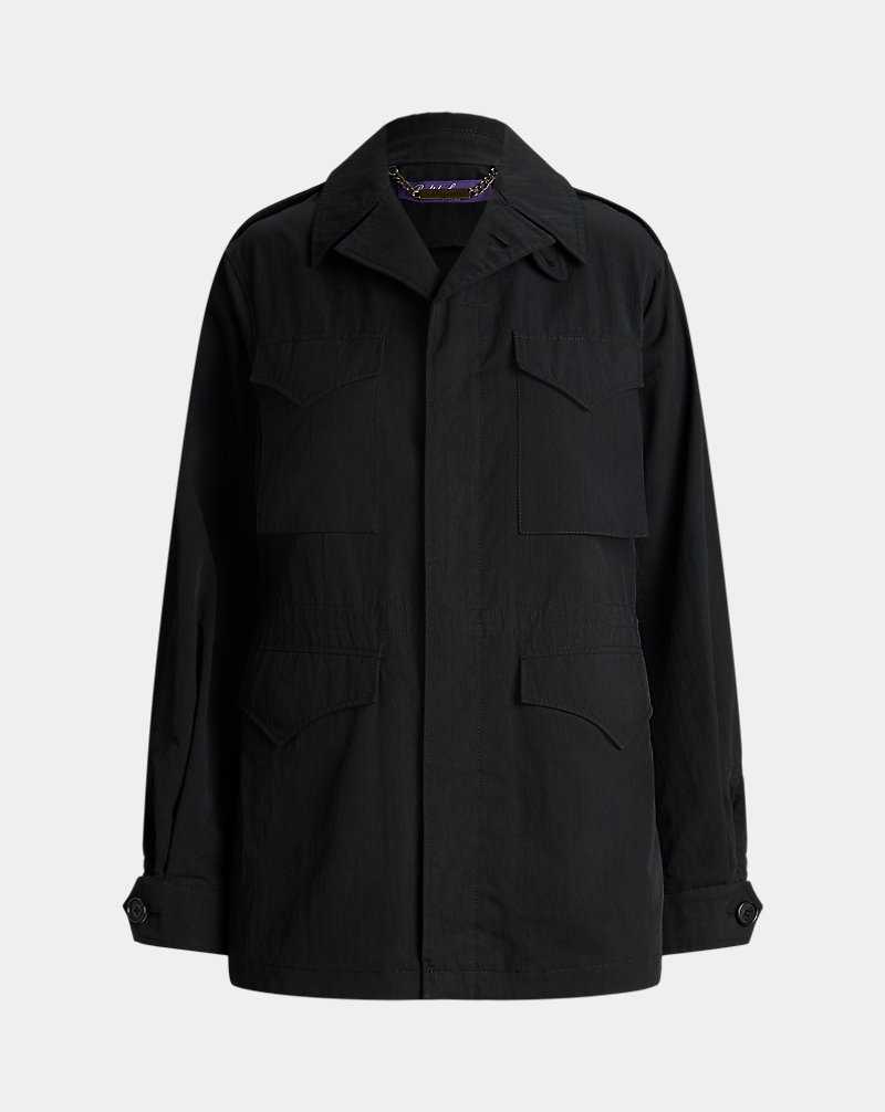 Chamarras Ralph Lauren Milton Twill Field Mujer Negros | BCWIKAY-80 - vista 2