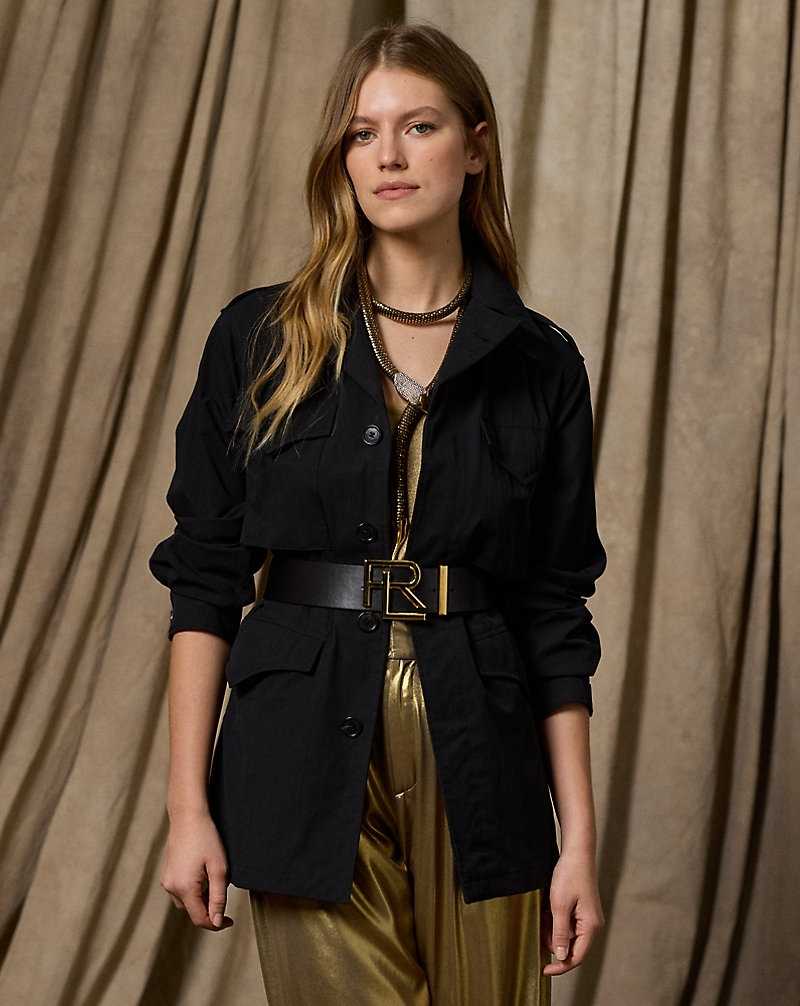 Chamarras Ralph Lauren Milton Twill Field Mujer Negros | BCWIKAY-80 - vista 1