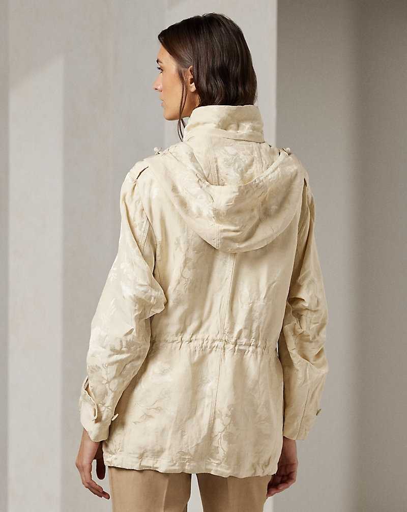Chamarras Ralph Lauren Nolen Floral Jacquard Field Mujer Butter | WKMVHET-76 - vista 4