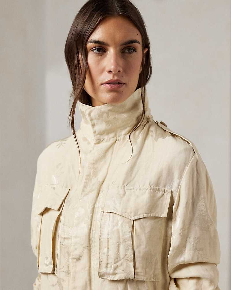 Chamarras Ralph Lauren Nolen Floral Jacquard Field Mujer Butter | WKMVHET-76 - vista 5