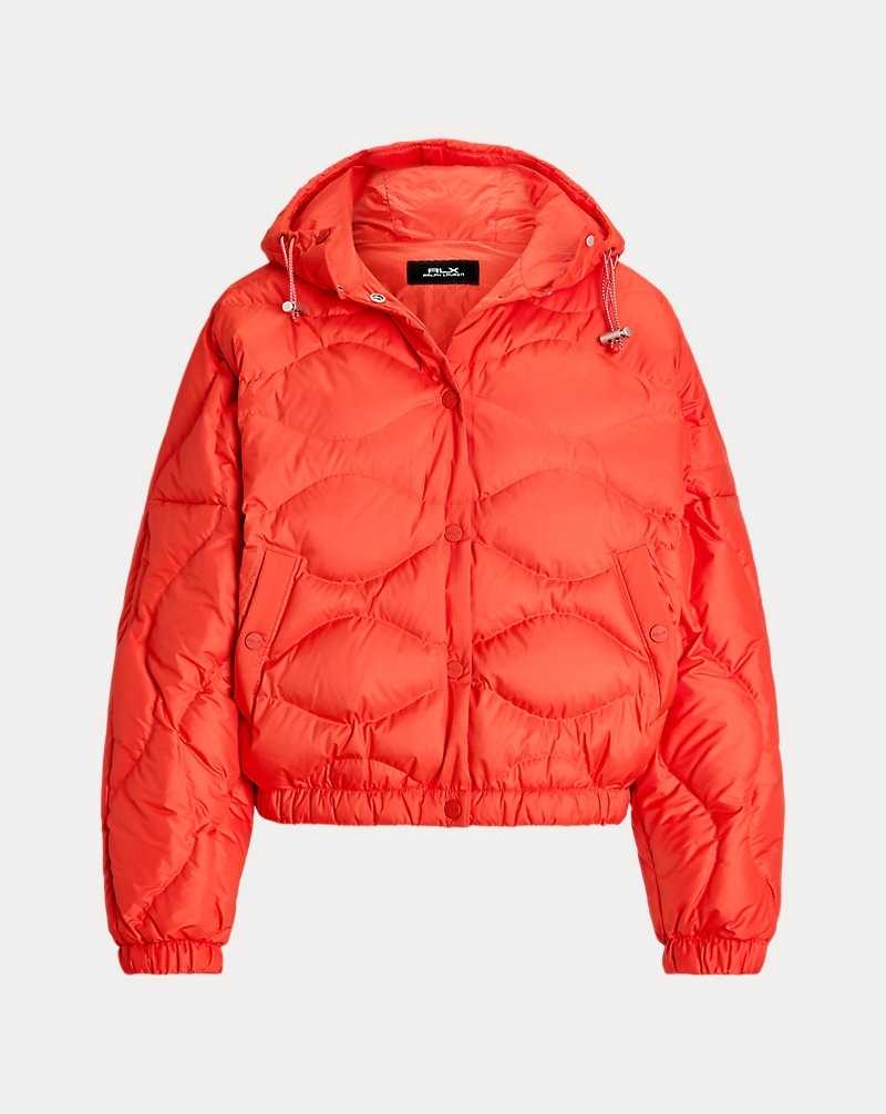 Chamarras Ralph Lauren Onion-Quilted Hooded Down Mujer Bright Poppy | IDNTRPF-08 - vista 2