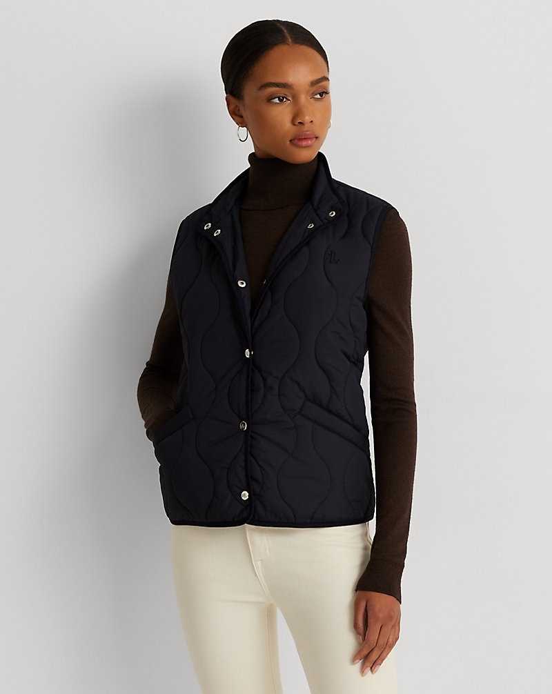 Chamarras Ralph Lauren Onion-Quilted Mockneck Gilet Mujer Azul Marino | PLVBFJA-41 - vista 1