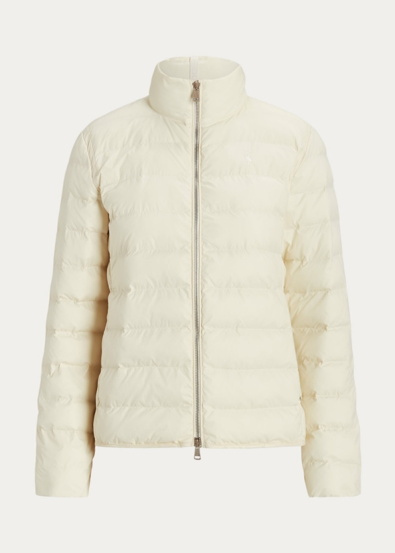 Chamarras Packable Acolchado Mujer Creme | VUNE48950 - vista 4