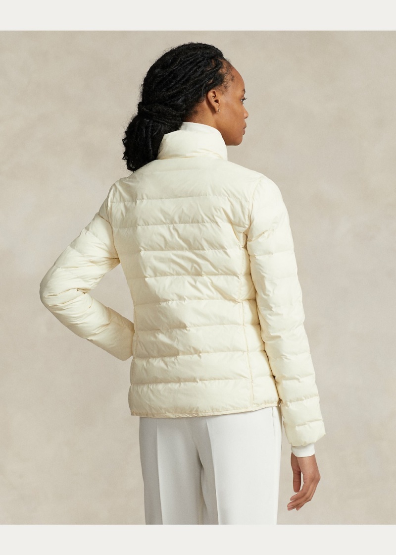 Chamarras Packable Acolchado Mujer Creme | VUNE48950 - vista 5