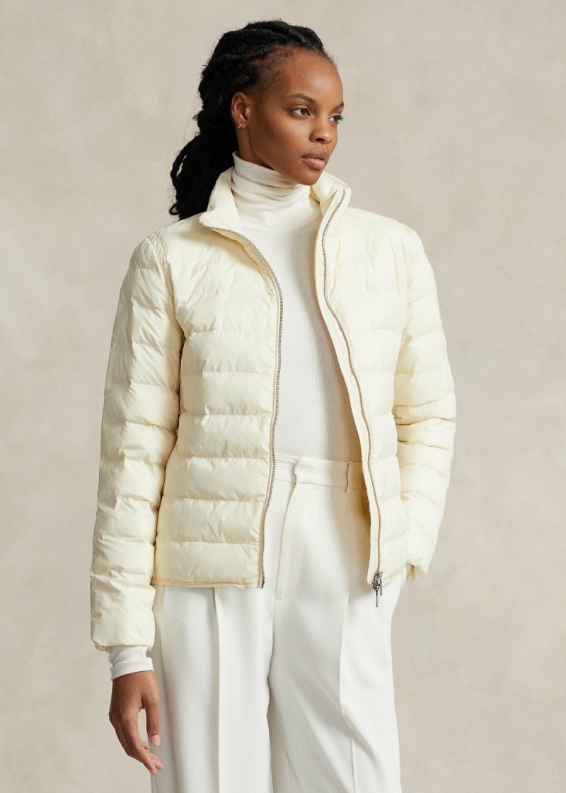 Chamarras Packable Acolchado Mujer Creme | VUNE48950 - vista 1