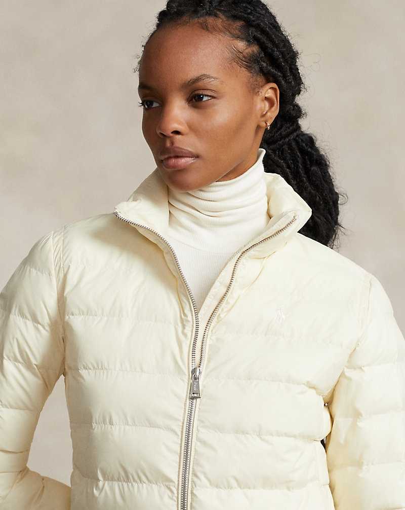 Chamarras Ralph Lauren Packable Quilted Mujer Creme | TISUQJW-86 - vista 5