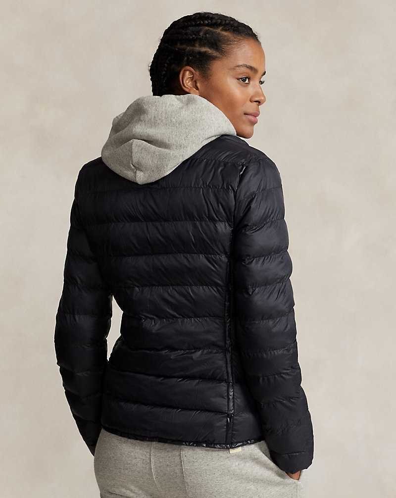 Chamarras Ralph Lauren Packable Quilted Mujer Negros | EAISVMY-10 - vista 4