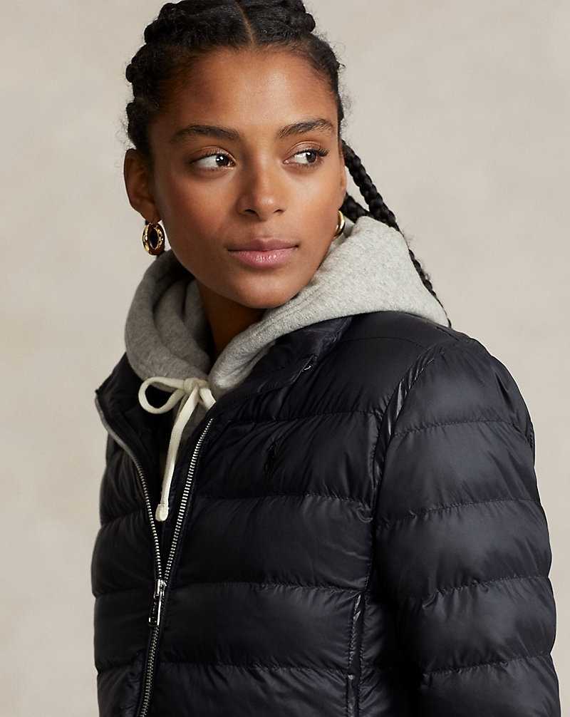 Chamarras Ralph Lauren Packable Quilted Mujer Negros | EAISVMY-10 - vista 5