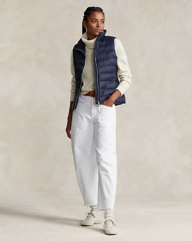 Chamarras Ralph Lauren Packable Water-Repellant Quilted Gilet Mujer Azul Marino | DYJAMRG-06 - vista 3