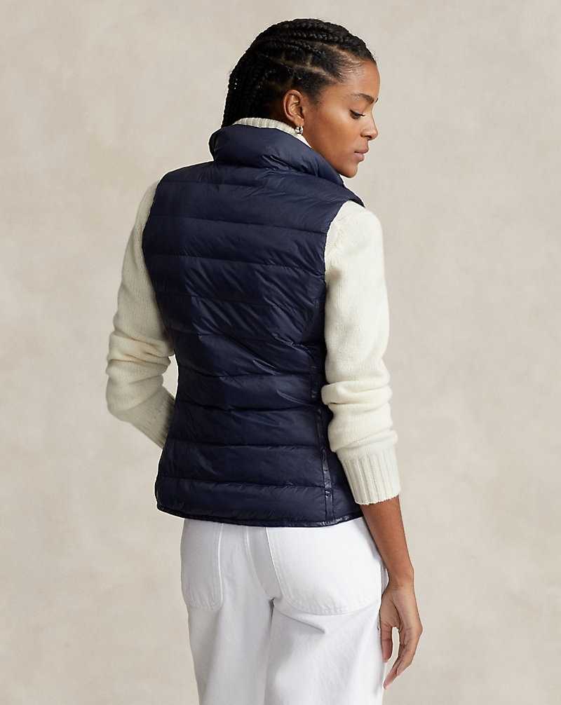 Chamarras Ralph Lauren Packable Water-Repellant Quilted Gilet Mujer Azul Marino | DYJAMRG-06 - vista 4
