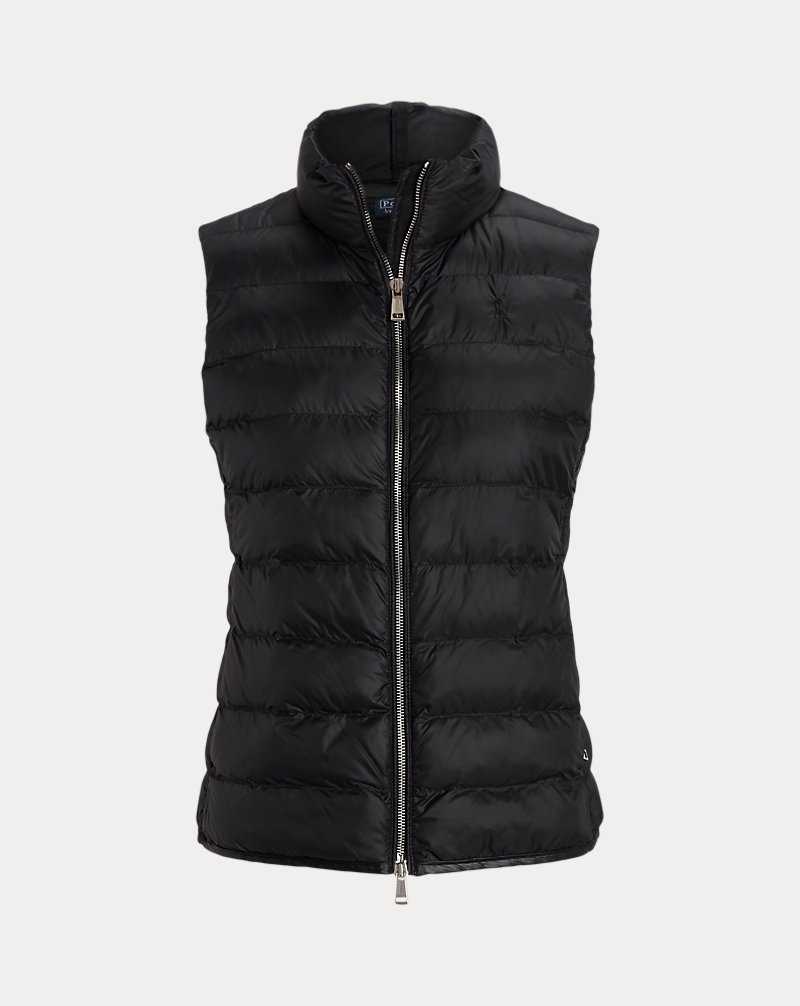 Chamarras Ralph Lauren Packable Water-Repellant Quilted Gilet Mujer Negros | RIUKWCV-31 - vista 2