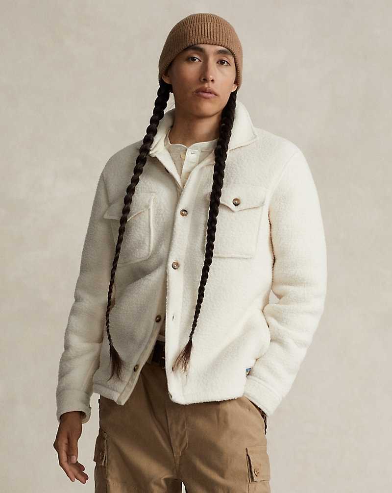 Chamarras Ralph Lauren Pile Fleece Hombre Creme | ESGRIOC-13 - vista 1