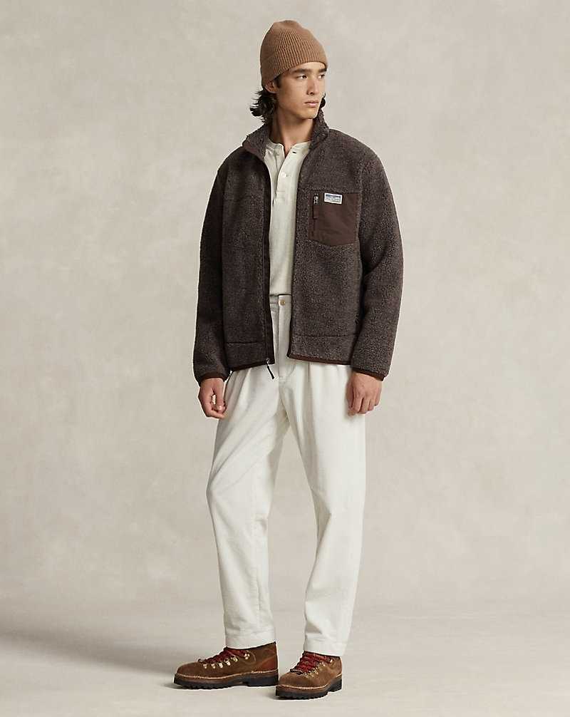 Chamarras Ralph Lauren Pile Fleece Hombre Azules | EOLJPGK-81 - vista 3