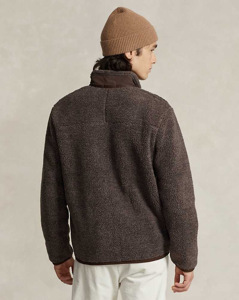 Chamarras Ralph Lauren Pile Fleece Hombre Azules | EOLJPGK-81 - vista 4