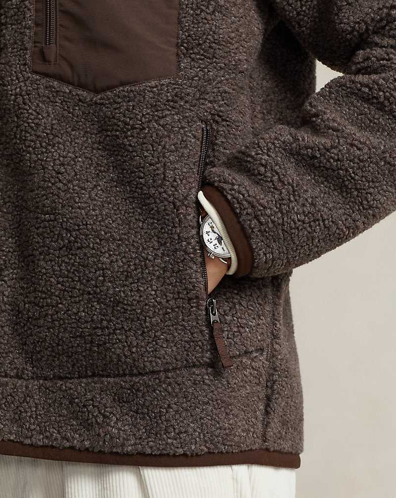 Chamarras Ralph Lauren Pile Fleece Hombre Azules | EOLJPGK-81 - vista 5