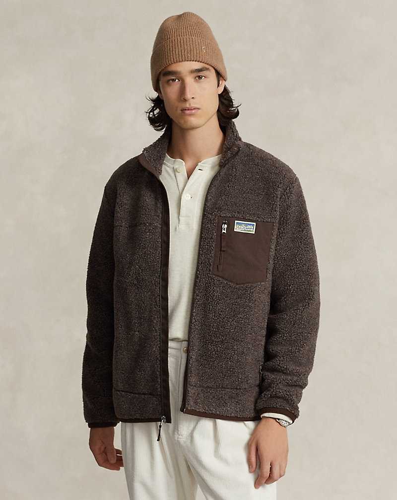 Chamarras Ralph Lauren Pile Fleece Hombre Azules | EOLJPGK-81 - vista 1