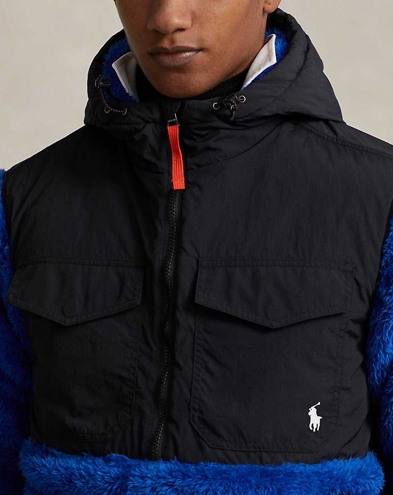 Chamarras Ralph Lauren Pile Fleece Hybrid Hombre Negros | IJVBHWR-08 - vista 5
