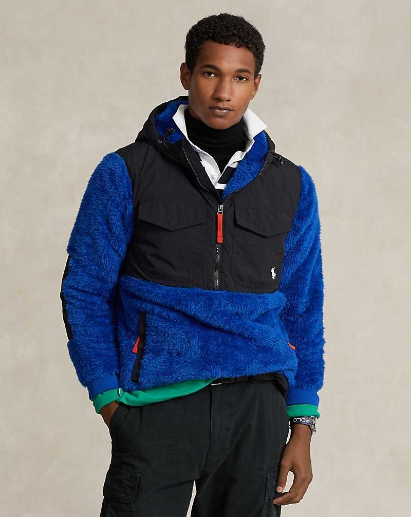 Chamarras Ralph Lauren Pile Fleece Hybrid Hombre Negros | IJVBHWR-08 - vista 1