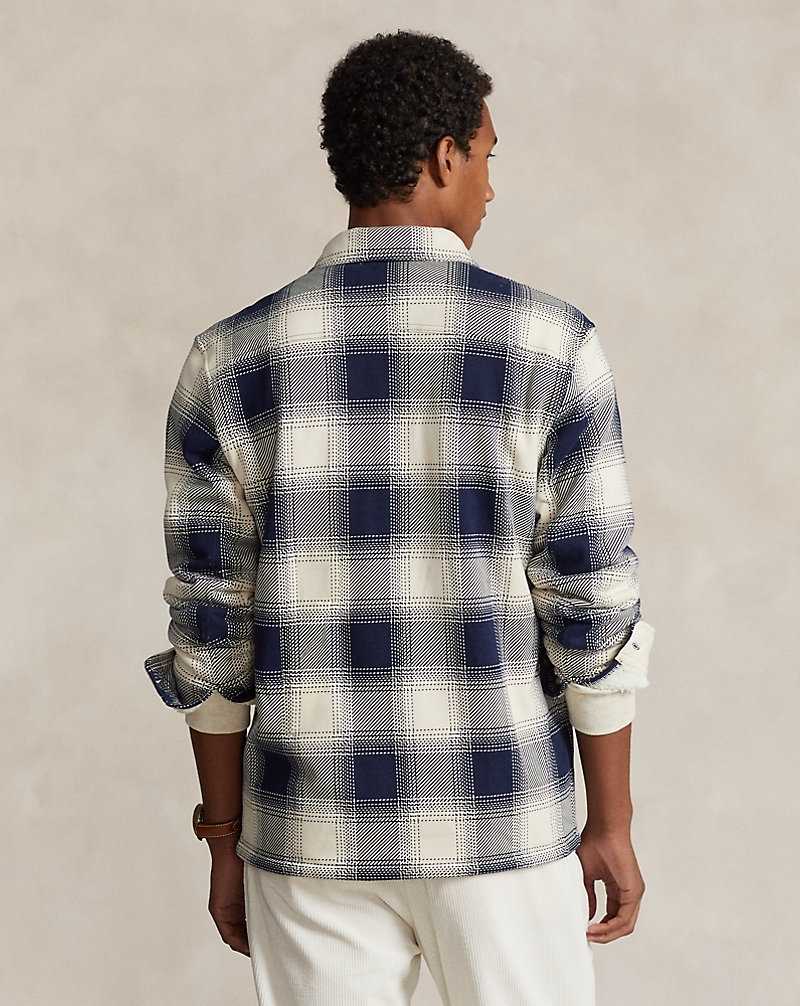 Chamarras Ralph Lauren Plaid Fleece Hombre Azul Marino | NHLDXJU-86 - vista 4
