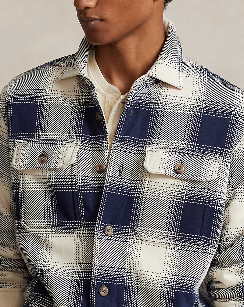 Chamarras Ralph Lauren Plaid Fleece Hombre Azul Marino | NHLDXJU-86 - vista 5