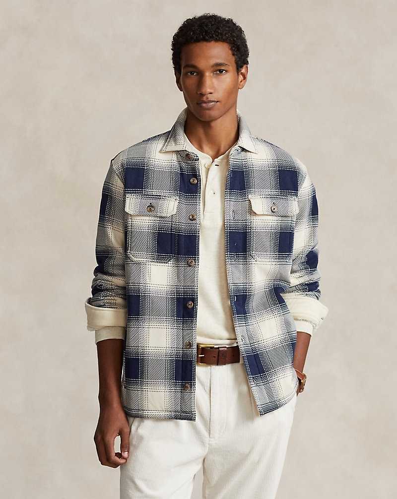 Chamarras Ralph Lauren Plaid Fleece Hombre Azul Marino | NHLDXJU-86 - vista 1