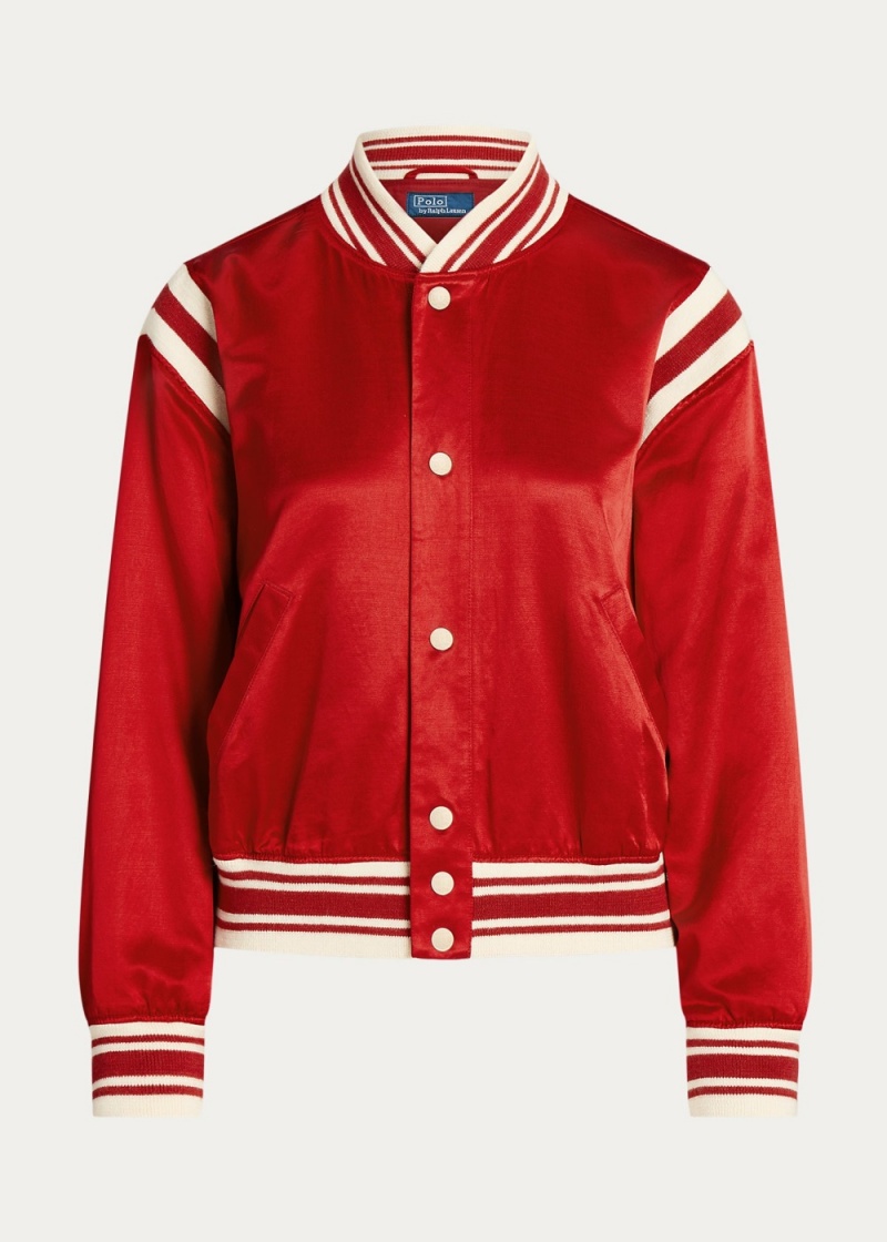 Chamarras Polo Ball Satin Rally Bomber Mujer Rojos | OXKY07318 - vista 2