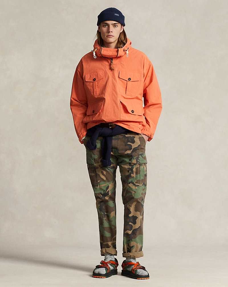 Chamarras Ralph Lauren Popover Field Hombre Naranjas | GWAITOX-91 - vista 3