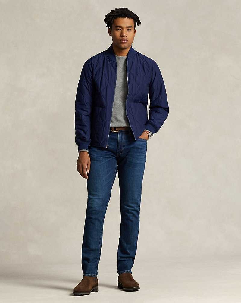 Chamarras Ralph Lauren Quilted Bomber Hombre Azul Marino | CJBOQMK-09 - vista 3