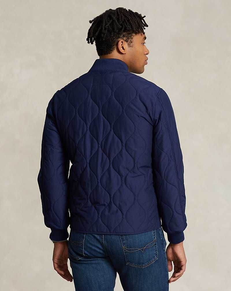 Chamarras Ralph Lauren Quilted Bomber Hombre Azul Marino | CJBOQMK-09 - vista 4