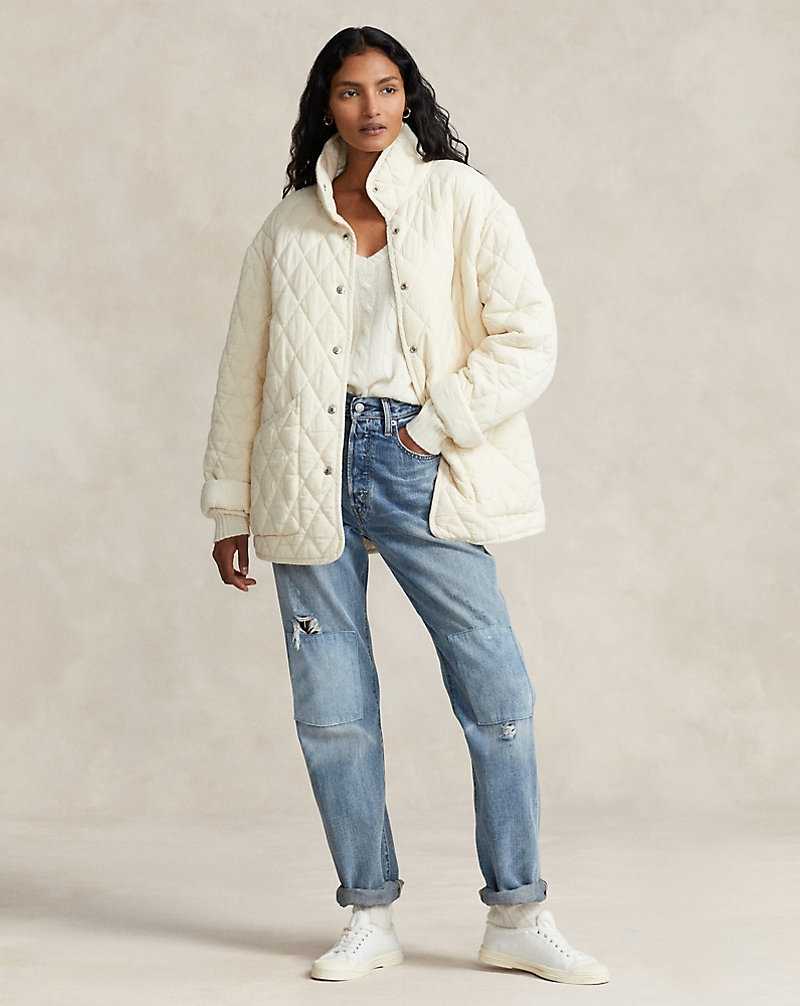 Chamarras Ralph Lauren Quilted Cotton Barn Mujer Natural Seeded | BFJRLSH-92 - vista 3